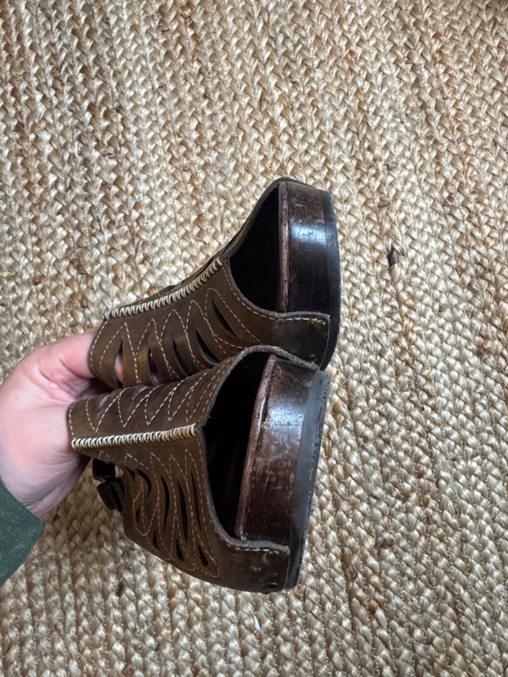 Dansko 41 Brown Rowena Slingback Sandals Dark Brown Wool Heel - Picture 3 of 7